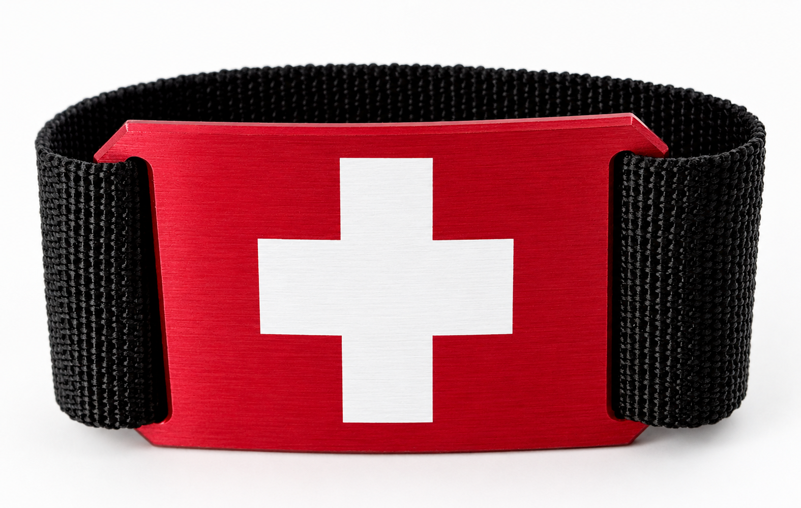 CRIOS Branding Belts Red Gürtel Aluminium Schnalle Rot Gurt Schwarz Kreuz