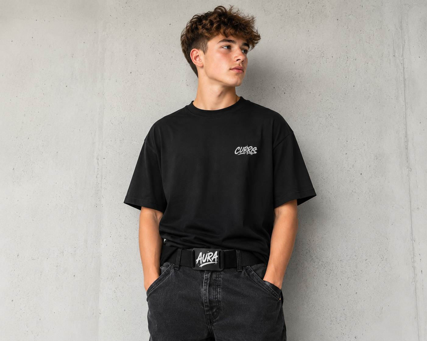 CRIOS Branding Belt Young Edition AURA Gürtel – moderner Jugendgürtel mit gravierter Schnalle | Individuell gestaltbar verschiedene Farben