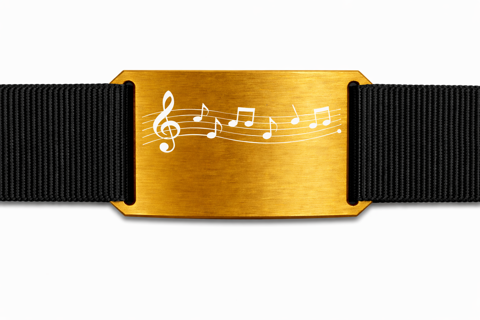CRIOS Branding Belt Alu Schnalle Gold Noten Gesangverein Musikzug Musik