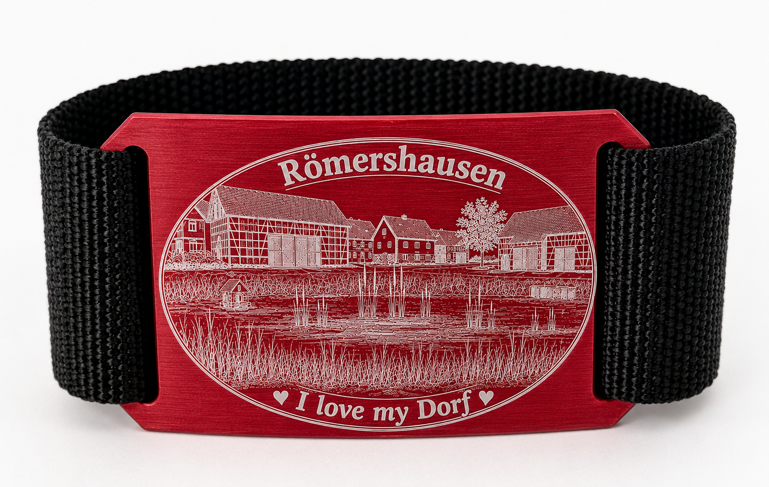 CRIOS Branding Belt Unisex Alu Schnalle wähle Dein Dorf / Deine Stadt Aluminium