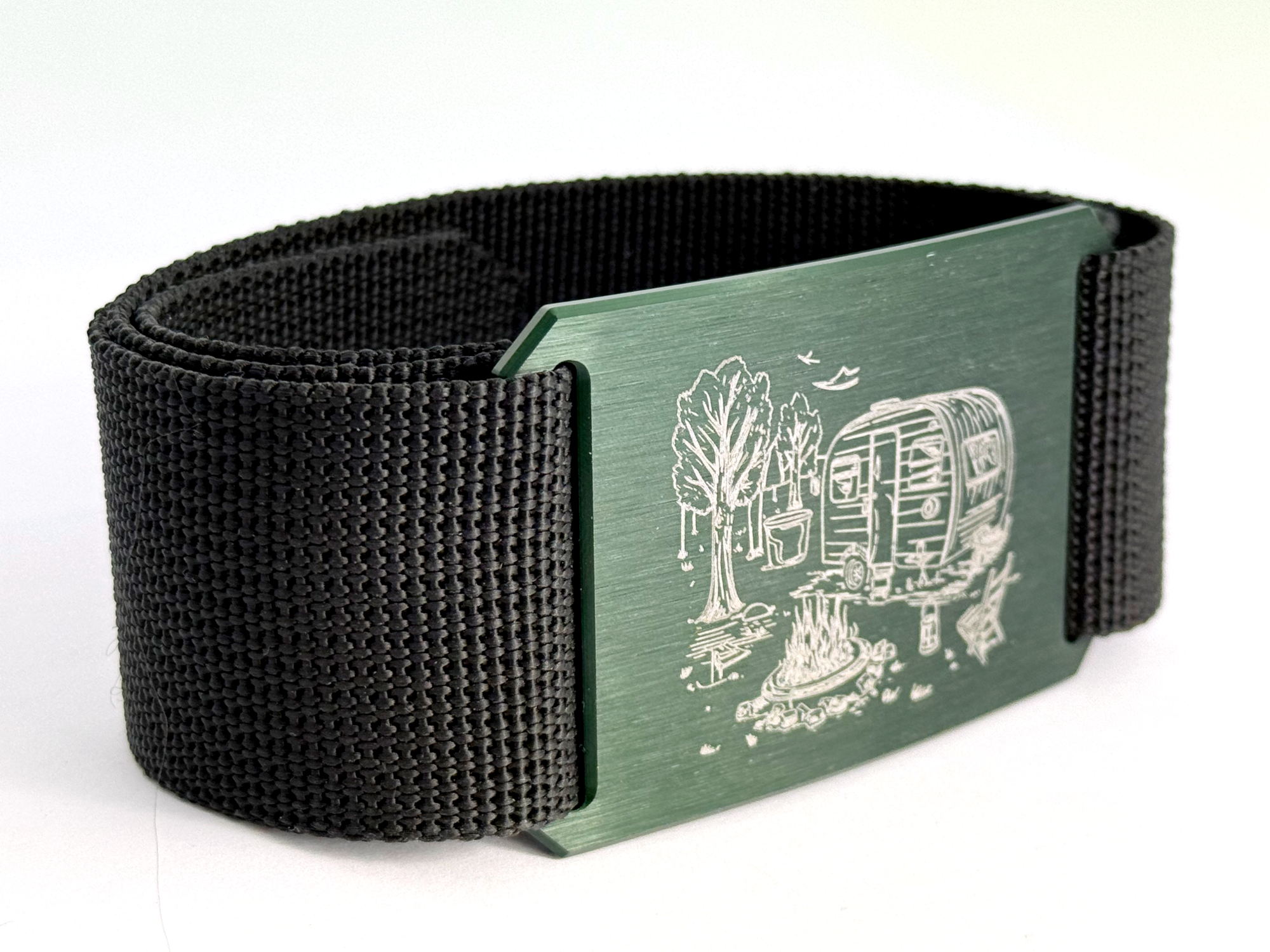 CRIOS Branding Belts Unisex Gürtel Gurt Alu Schnalle Grün 40 mm Camping
