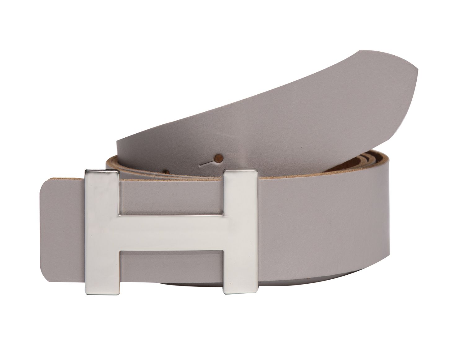 RAVE CRAFT Damen Gürtel 4 cm Leder H-Schnalle Modegürtel 22249 Taupe Made in Germany