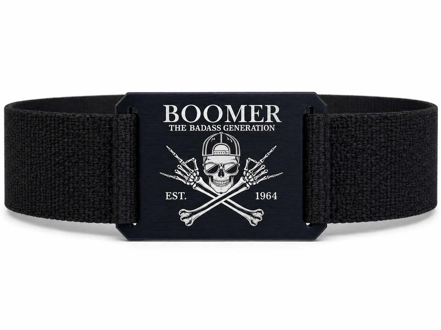 CRIOS Branding Belt Unisex Alu Schnalle Boomer Generation Aluminium