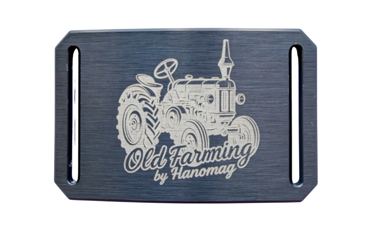 Kindergürtel CRIOS Branding Belt Alu Schnalle Old Farming Hanomag Schlepper Traktor