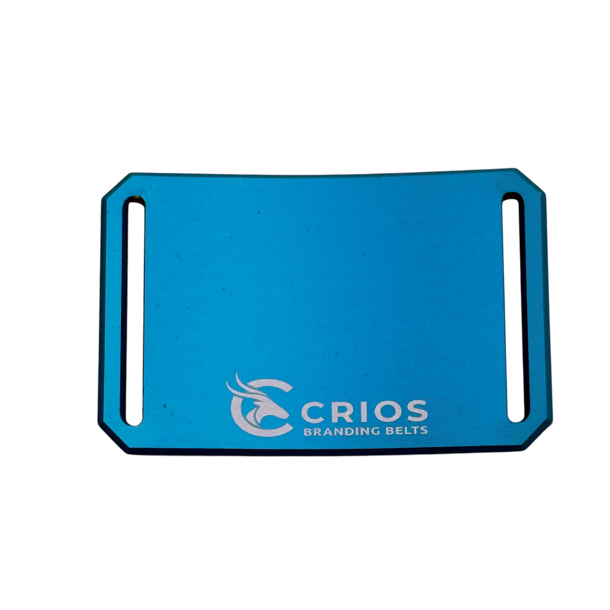 CRIOS Branding Belt Gürtel Alu Schnalle Blau 30 mm mit Gurt personalisierbar