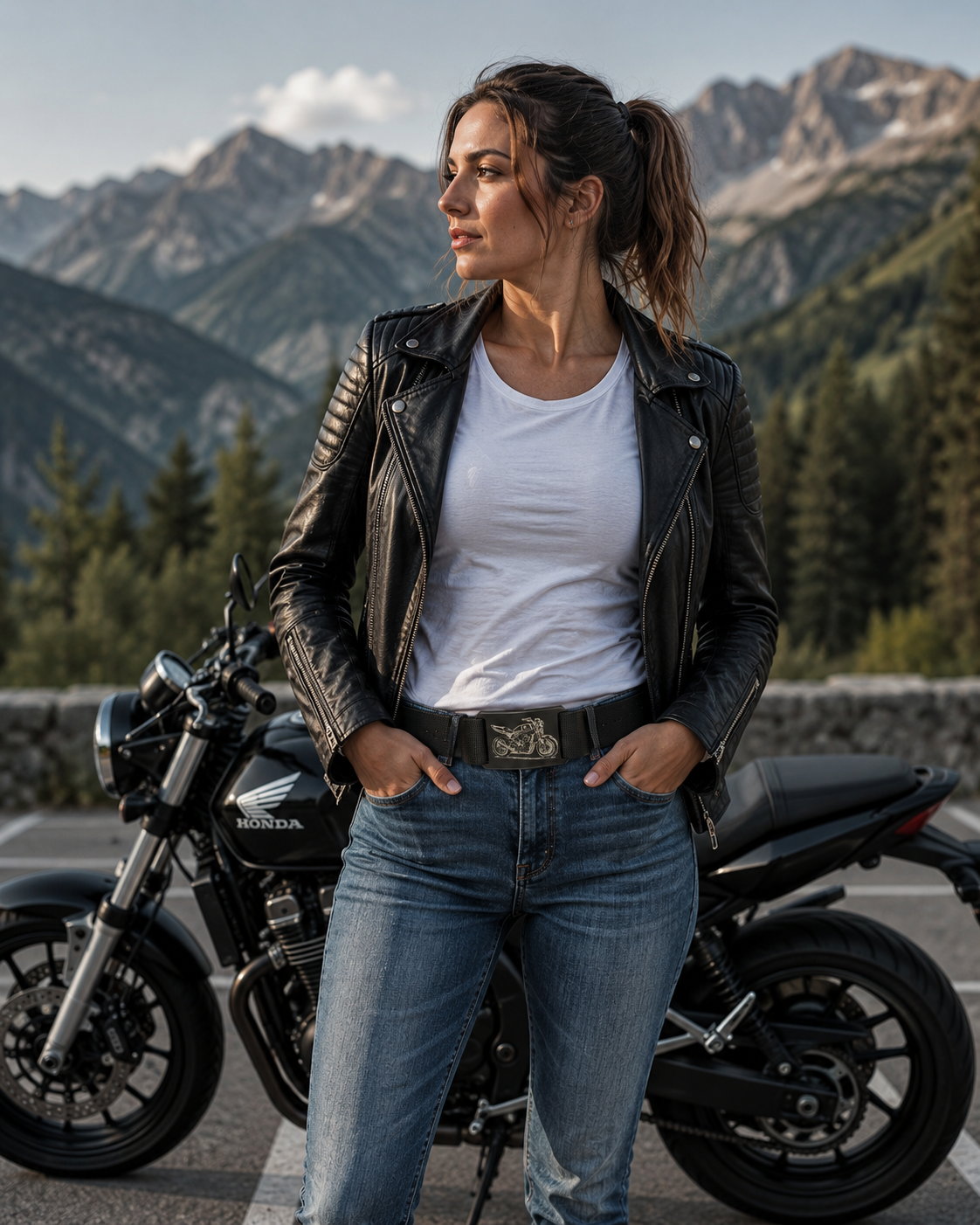Personalisierte eloxierte Aluschnalle mit Gurt | HONDA | CB 500 | CRIOS Belts