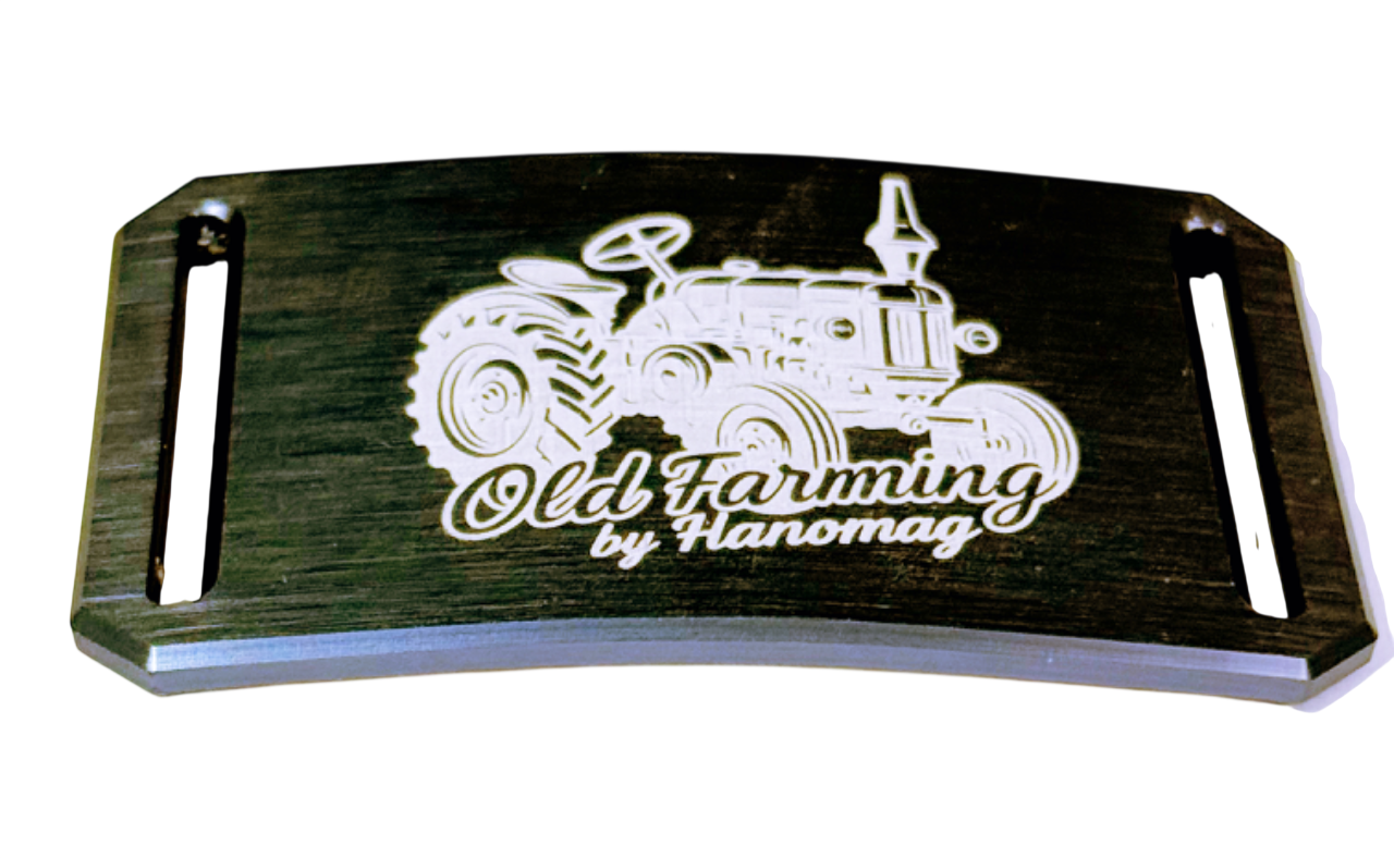 Kindergürtel CRIOS Branding Belt Alu Schnalle Old Farming Hanomag Schlepper Traktor