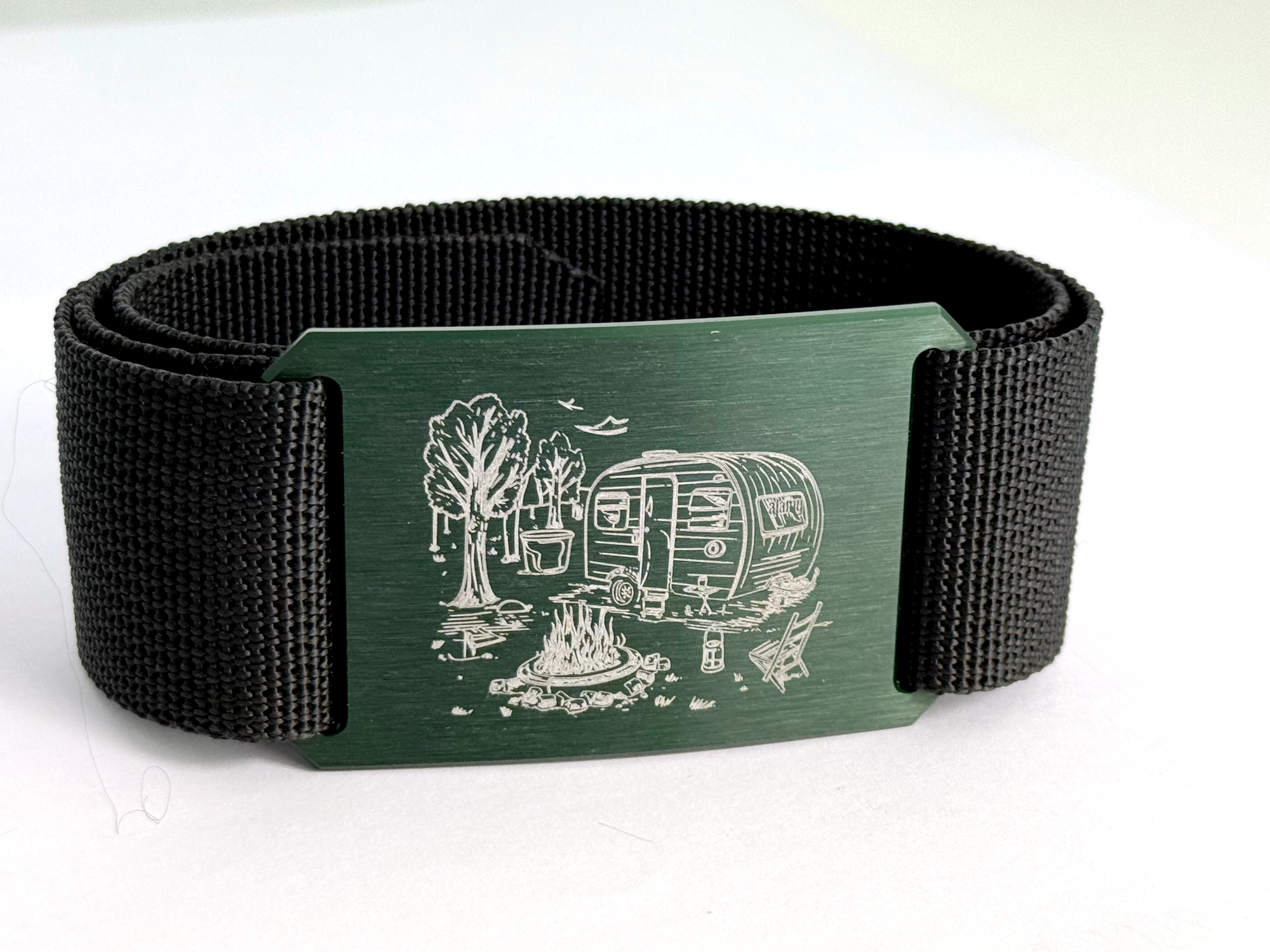 CRIOS Branding Belts Unisex Gürtel Gurt Alu Schnalle Grün 40 mm Camping