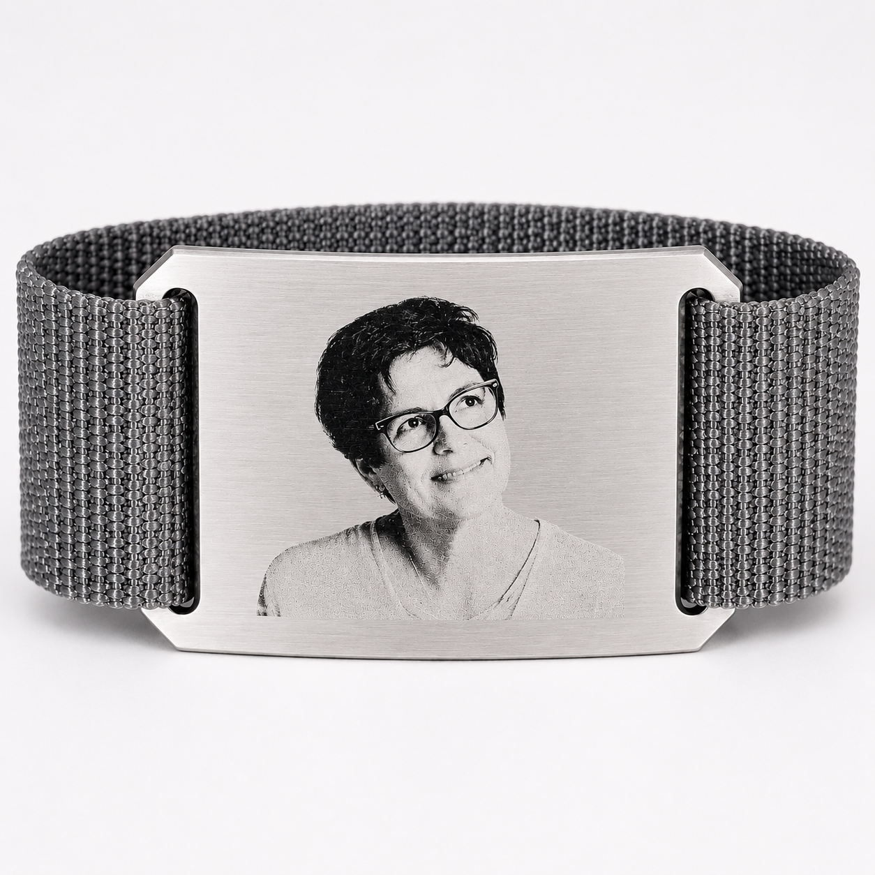 Personalisierte Edelstahlschnalle Gurt 30 mm mit Fotogravur | Wunschbild | CRIOS