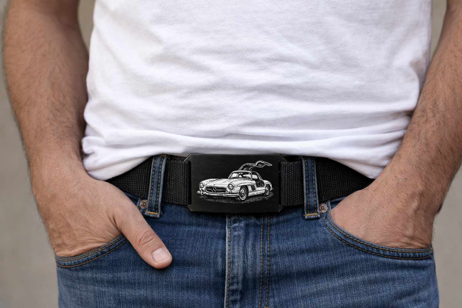 CRIOS Branding Belt Alu Schnalle 300 SL Flügeltürer Oldtimer