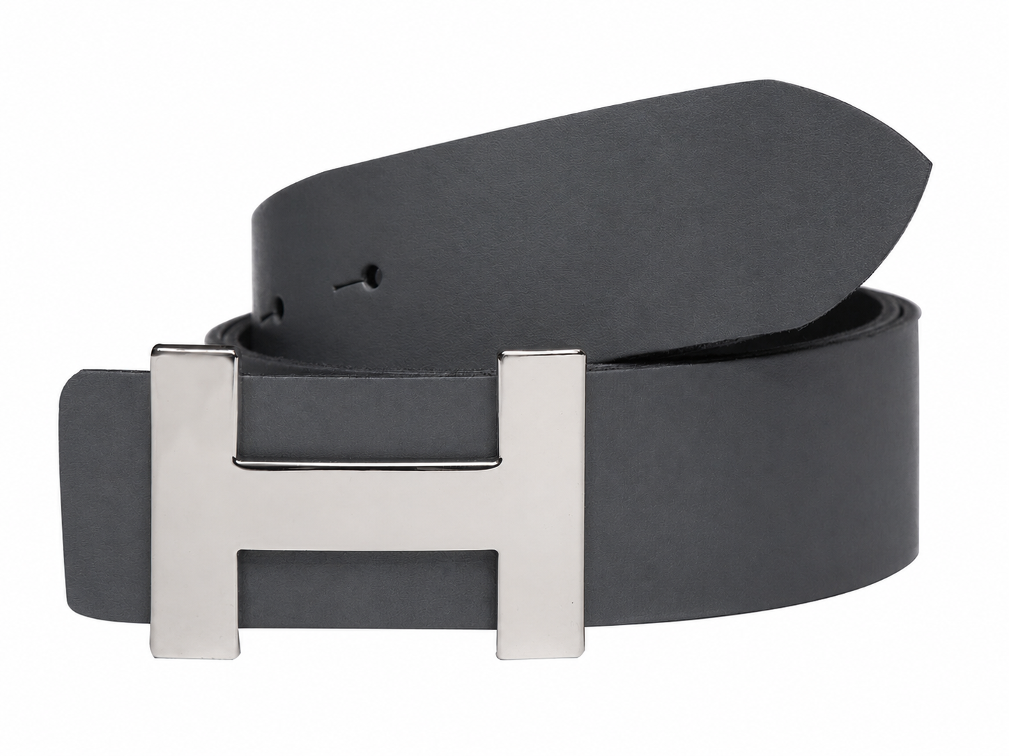 RAVE CRAFT Damen Gürtel 4 cm Leder H-Schnalle Modegürtel 22249 Grau Made in Germany