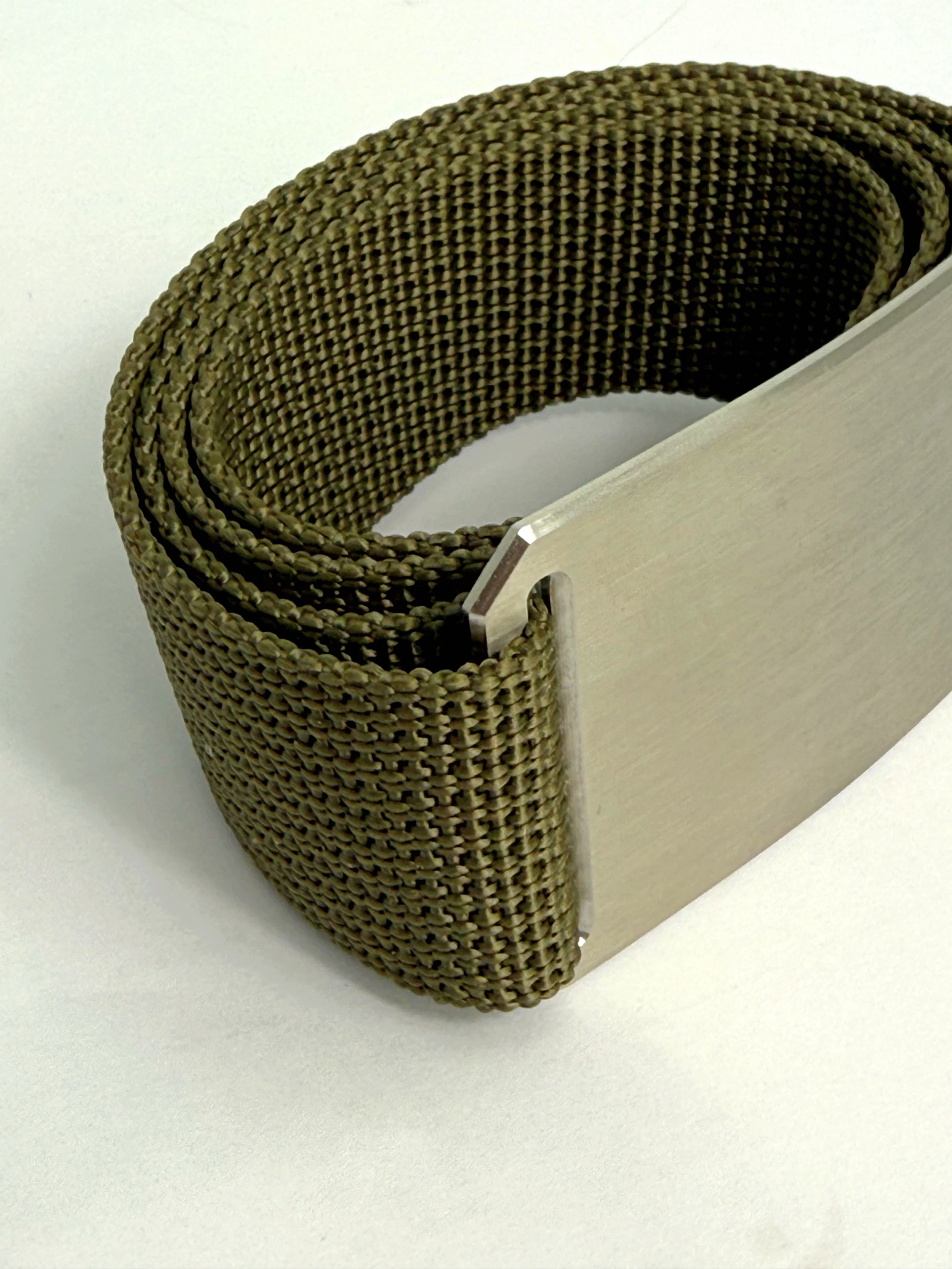 CRIOS Branding Belts Gürtel mit Edelstahl Schnalle Gurt Oliv 30 mm